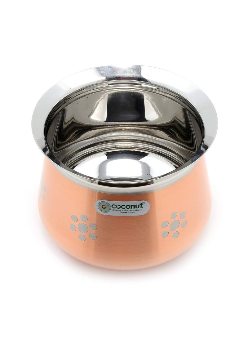 Coconut - Coconut Stainless Steel - Cookware/Cosmos Handi -1 Unit - Capacity - 1400 ML - Image 1