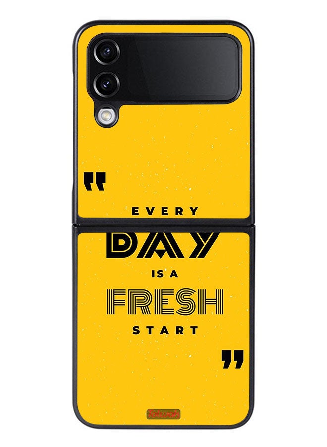 Tolwak Samsung Galaxy Z Flip 4 Protective Case Cover Every Day Is A Fresh Start - Image 1