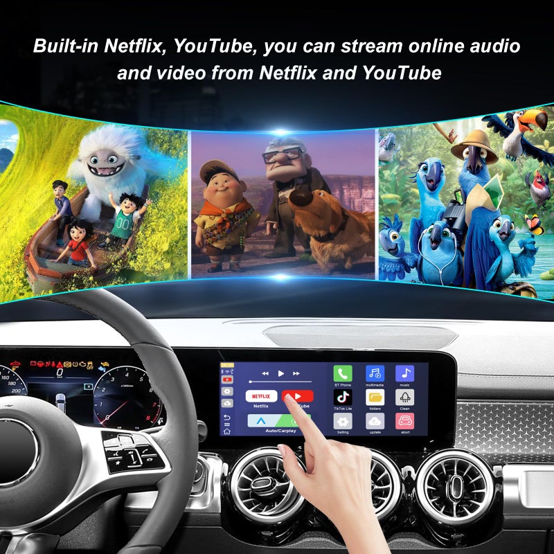 REEIIO Wireless CarPlayBox with Netflix/YouTube/TF Card Slot Convert Wired CarPlay to Wireless Adapter for 2017 and Above Original Wired CarPlay Car - Image 3