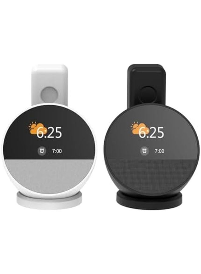 White Wall Mount Speaker Holder Compact Space Efficient Cable Management - Image 3