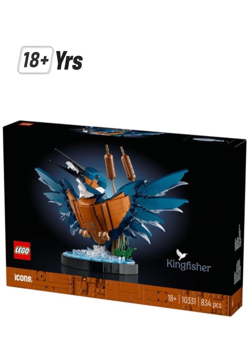 LEGO Icons Kingfisher Bird 10331 Building Blocks Toy Set (834 Pieces) - Image 1