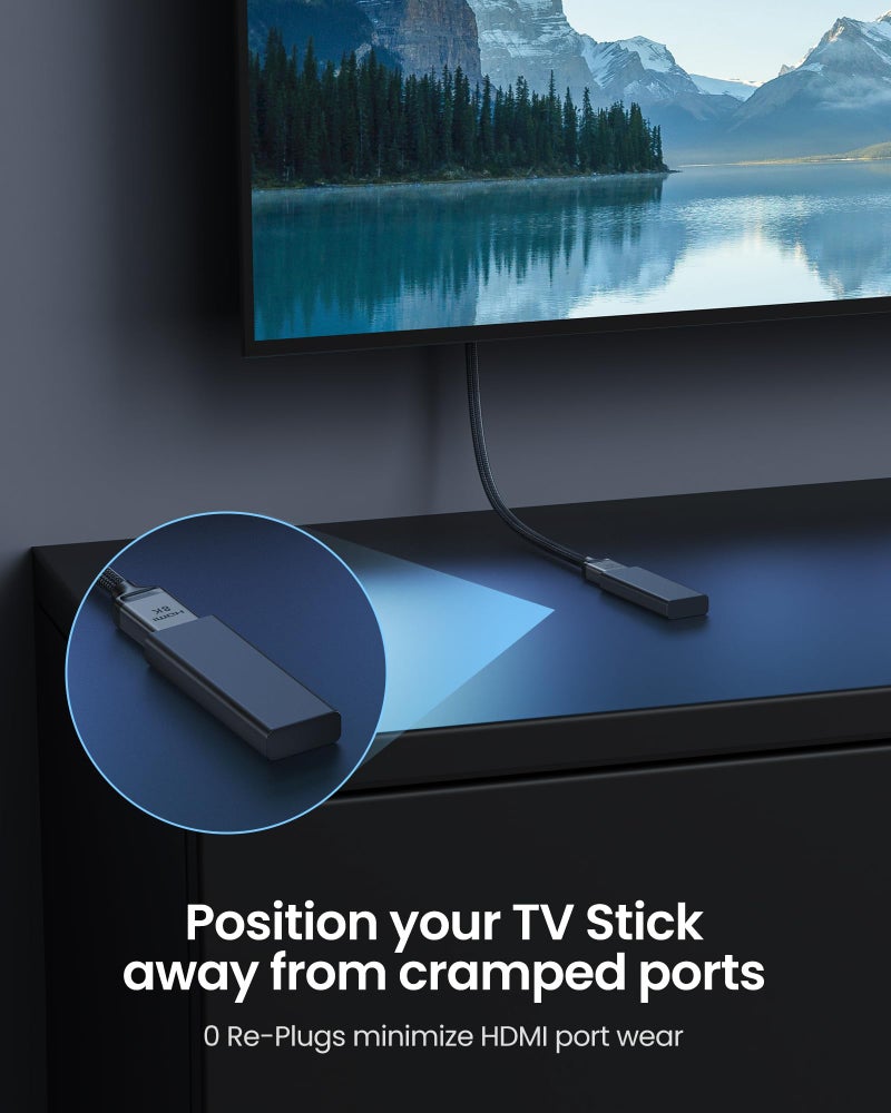Silkland 8K HDMI Extension Cable 6.6FT/2M HDMI Extender 2.1, 8K@60hz 4K@120hz HDMI Male to Female Adapter,Ultra High Speed 48Gbps HDMI Cord Compatible with Fire Stick Roku TV Blu-Ray Laptop PS5/4 - Image 2