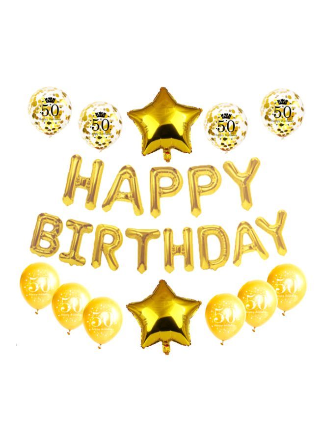 NIBEMINENT Happy Birthday Aluminum Foil Balloon Set - Image 1