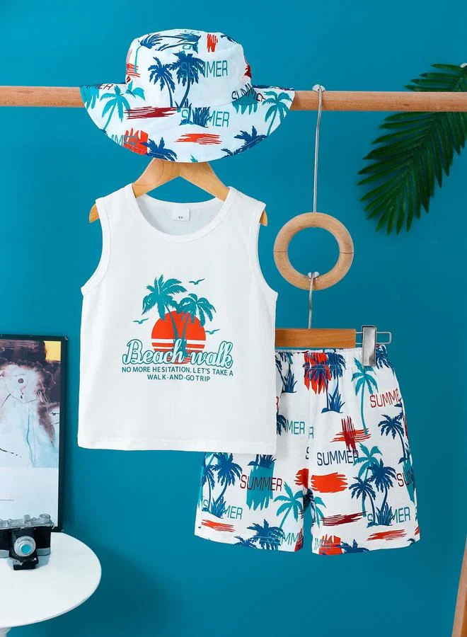 تايك تو مجموعة من تيشيرت كات وشورت بطبعة جرافيك للأولاد