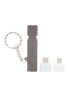 Thoraya Whistle USB flash drive sos outdoor waterproof whistle USB flash drive USB3.0 flash memory stick high speed flash drive flash drive thumb drive zinc alloy with keychain 32GB silver  - Image 5