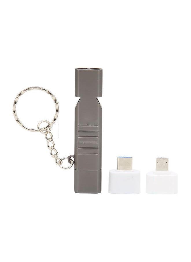 Thoraya - Whistle USB flash drive sos outdoor waterproof whistle USB flash drive USB3.0 flash memory stick high speed flash drive flash drive thumb drive zinc alloy with keychain 64GB black - Image 1