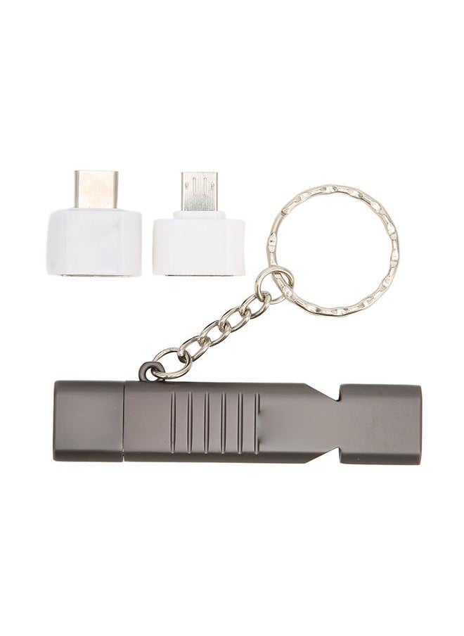 Thoraya - Whistle USB flash drive sos outdoor waterproof whistle USB flash drive USB3.0 flash memory stick high speed flash drive flash drive thumb drive zinc alloy with keychain 64GB black - Image 1