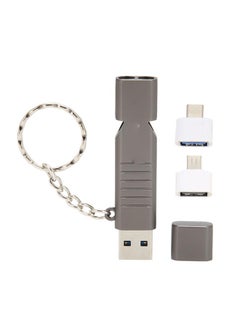 Thoraya Whistle USB flash drive sos outdoor waterproof whistle USB flash drive USB3.0 flash memory stick high speed flash drive flash drive thumb drive zinc alloy with keychain 32GB silver  - Image 4