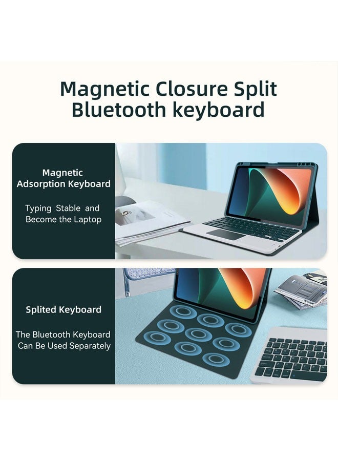 general Compatible with Huawei MatePad 11 2023 Keyboard Case with Detachable Wireless Bluetooth Keyboard + Pen Holder Case - Image 4