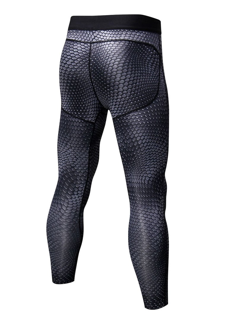 Men Quick Dry Breathable Elastic Running Trousers Black