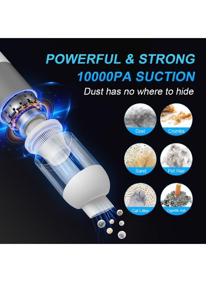 Xoopla Cordless Handheld Vacuum Cleaner, Portable Car Vacuum Cleaner 10000Pa Strong Suction & Super Lightweight & USB Rechargeable, Mini Car Vacuum Cleaner Wireless & Air Duster for Home, Car, Office  - Image 3