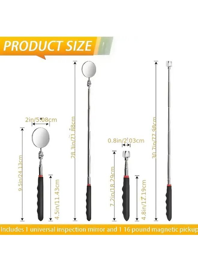 3pcs Heavy Duty Telescopic Magnetic Pickup Tool Set with Extendable Pole - Image 4