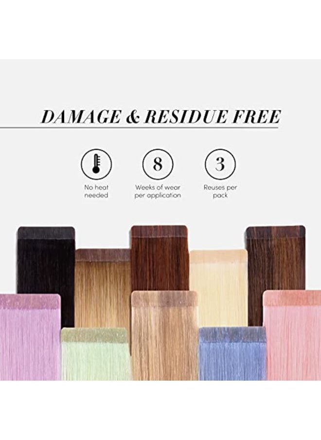 The Hair Shop Smart Tabs Tape-In Hair Extension Tape - Professional Strong No-Residue Bonding Double-Sided Replacement Tape For 100% Remy Human Hair Extensions, 60 Tabs (4 Cm X 0.9 Cm)  - Image 3