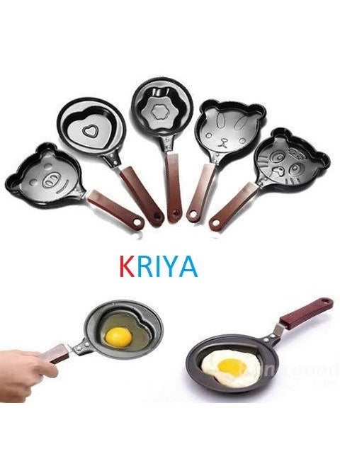 Kriya Enterprises Kriya enterprises 1PCs Mini Omelette Designer Egg Frying Pan Design May Very  - Image 2