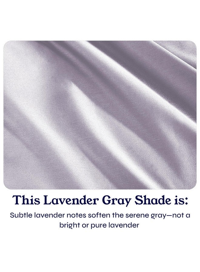 California Design Den California Design Den Queen Fitted Sheet Deep Pocket, Soft 400 Thread Count 100% Cotton Sateen, Deep Pocket, No Pop-Off Elastic, Durable Fitted Sheet Only (Queen, Dusky Lavender Gray) - Image 2