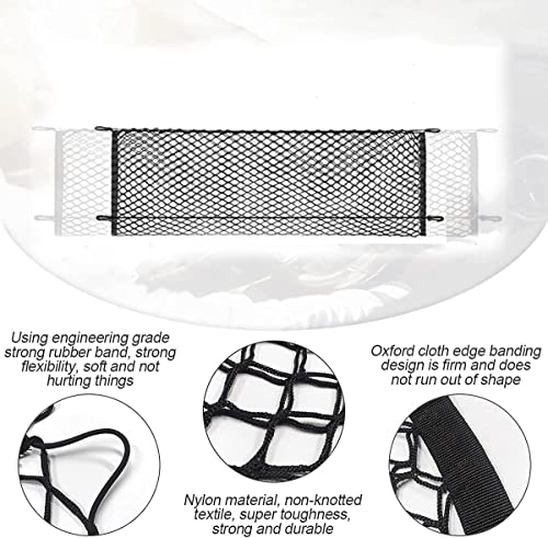Leezhen Car Rear Cargo Net, Adjustable Elastic Storage Organizer Net, Trunk Cargo Storage Net Compatible with 2015 2016 2017 2018 2019 2020 2021 2022 2023 2024 2025 Chevy Tahoe Suburban Gmc Yukon - Image 4