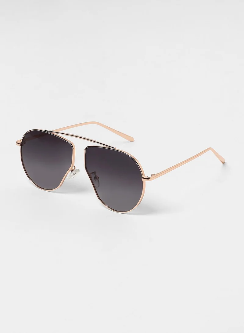 Haute Sauce  The Bar Pavement Oversized Sunglasses - Midnight Black  | Best Price UAE