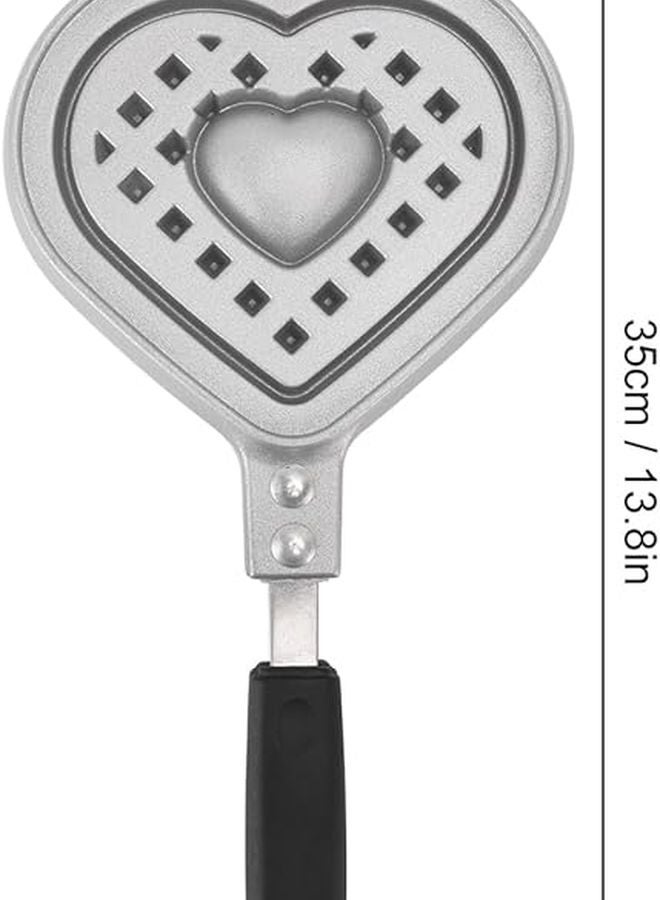Mini Heart Waffle Maker Non Stick Double Sided Heating for Breakfast Dessert Kids - Image 3