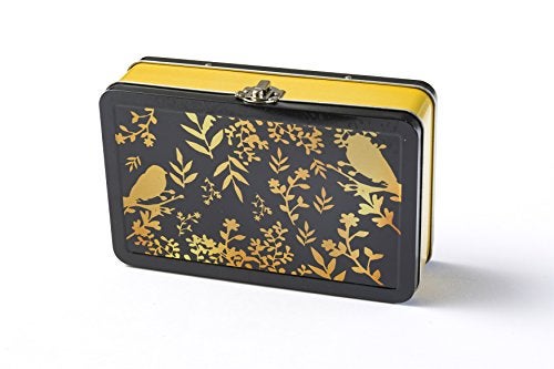 DAHO Metal Storage Box with Hinge for Office School Home Makeup Arts Crafts and Accessories Gold