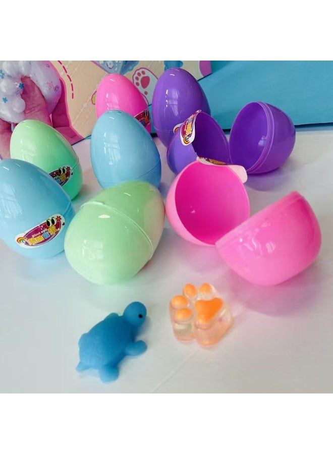 Mini Claw Machine for Kids, Home Use Doll Grabber with 8 Random Squishy Eggs, Blind Box Toy Gift for Boys and Girls Squeeze and Play - Image 3