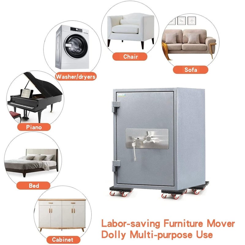 SEVEN SPACE SEVENSPACE Furniture Roller Mover with 5 Wheels Furniture Lifter Furniture Dolly 600 KG Load Capacity 360 Rotation Moving Wheels for Moving Heavy Furniture Sofa Cabinet Refrigerator - Image 5