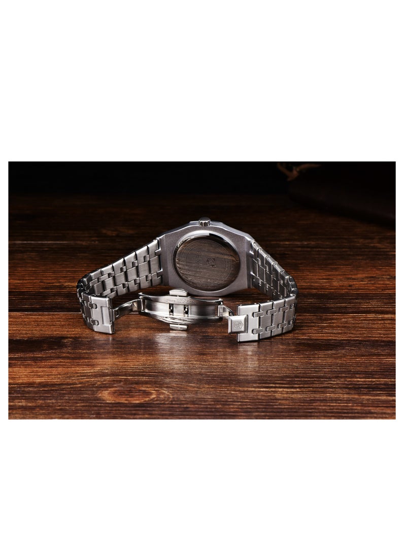 BENYAR - Watches for Men Watch Luxury Stainless Steel Quartz Water Resistant Watch 5156SIBU - Image 1