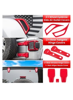 Full Set Exterior Decoration Trim Kit for Jeep Wrangler JL JLU 2018-2023, 26 PCS Door Hinge Handle Engine, Hood Hinge, Hood Latch Wheel, Rear Tailgate Window Hinge Cover, Red - pzsku/Z0452F3373E2BD8E9615AZ/45/_/1718162309/60464746-05a9-4d86-bdce-a52ce9561aa4