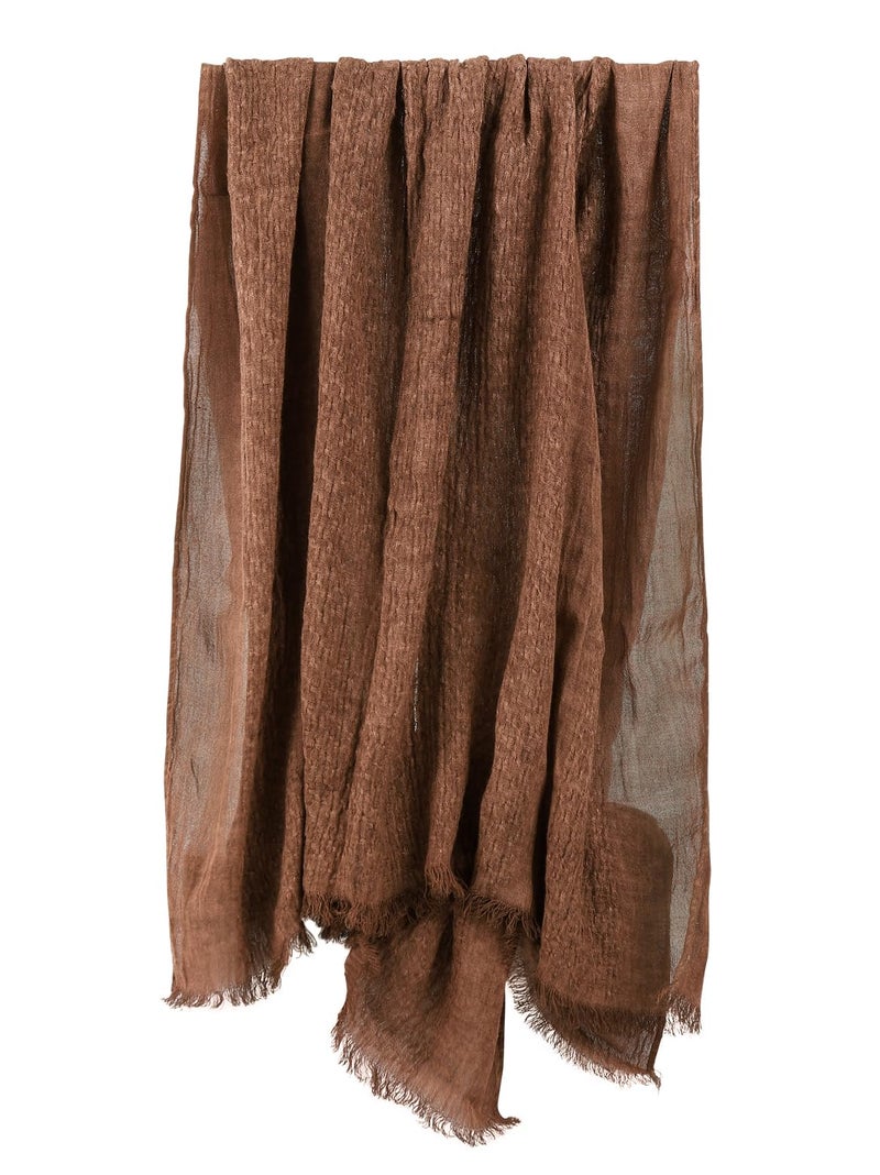 GERINLY Fashion Casual Scarf for Men Solid Color Tie Dye Neck Wrap with Tassels (M-Coffee) - Image 4