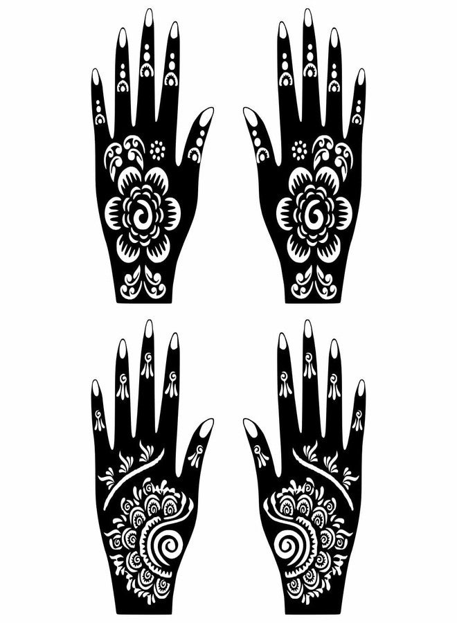 ORDERSHOCK Party and Wedding Special Combo of Mehndi Stencil Stickers Pack Of 2 - Image 2
