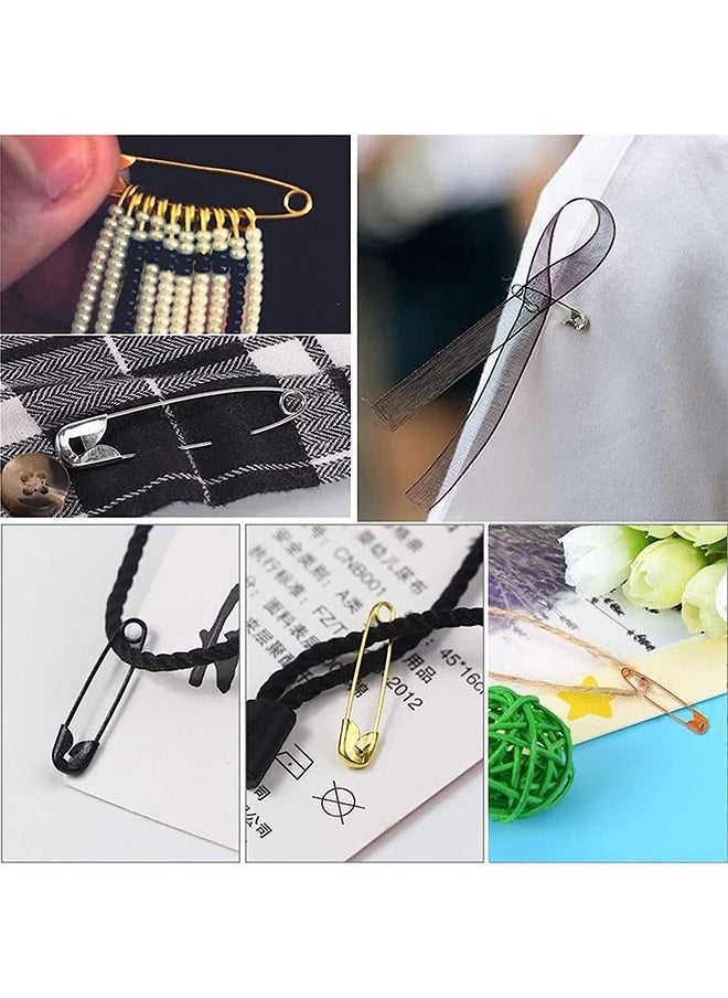 Generic Safety Pins 600pcs Large Safety Pins Heavy Duty 4-Sizes in 3 Colors for Clothing Fabric Arts Quilting Blankets Upholstery and DIY Craft Accessories  - Image 3