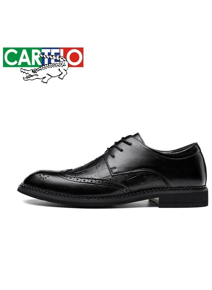 CARTELO Men's Leather Shoes, Business Casual Shoes  - Image 1