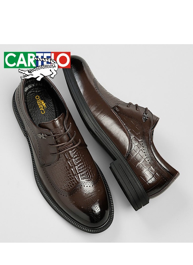 CARTELO Men's Leather Shoes, Business Casual Shoes  - Image 3