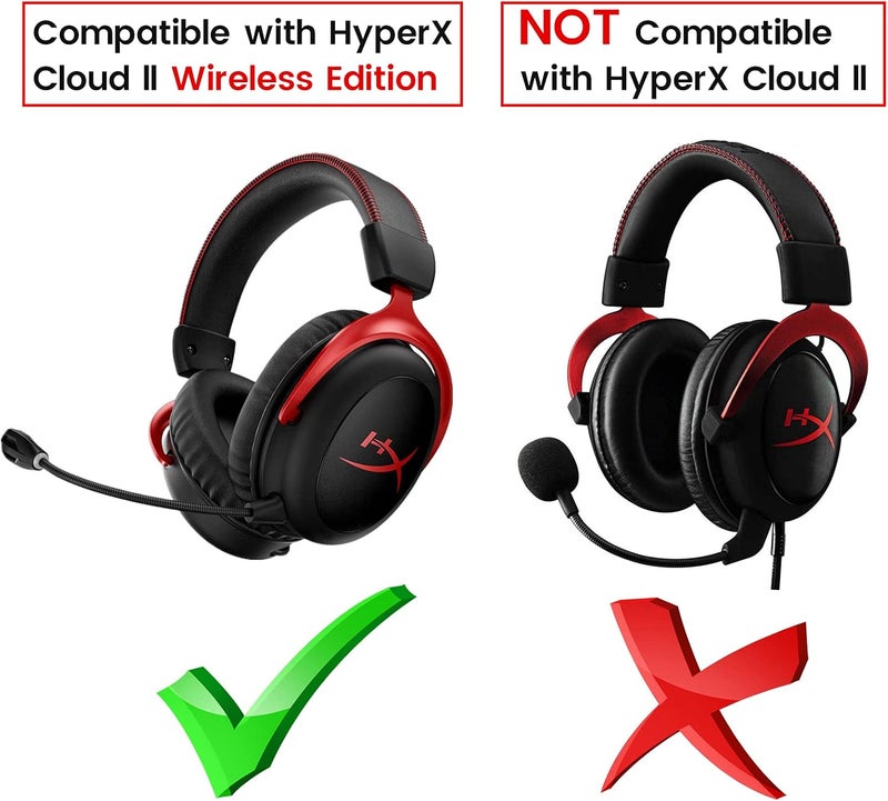 weishan Microphone Replacement for Kingston HyperX Cloud II Wireless Gaming Headset, Detachable Mic Boom with LED Mute Indicator on PC PS5 PS4 Xbox Series X/S - Image 2
