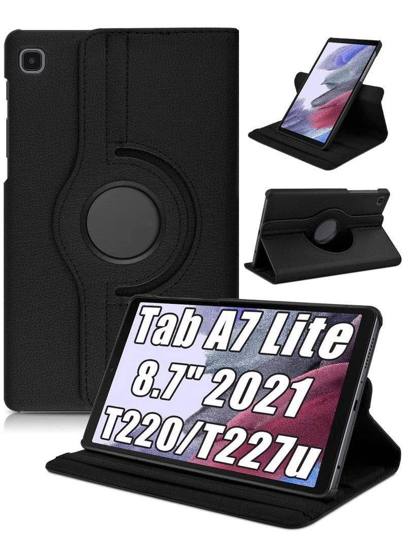 Arabest compatible for Samsung Galaxy Tab A7 Lite 8.7 inch Case,360°Rotating Case,Multi-Angle Swiveling Slim cover Auto Wake/Sleep PU Leather Hard Back Shockproof - Image 1