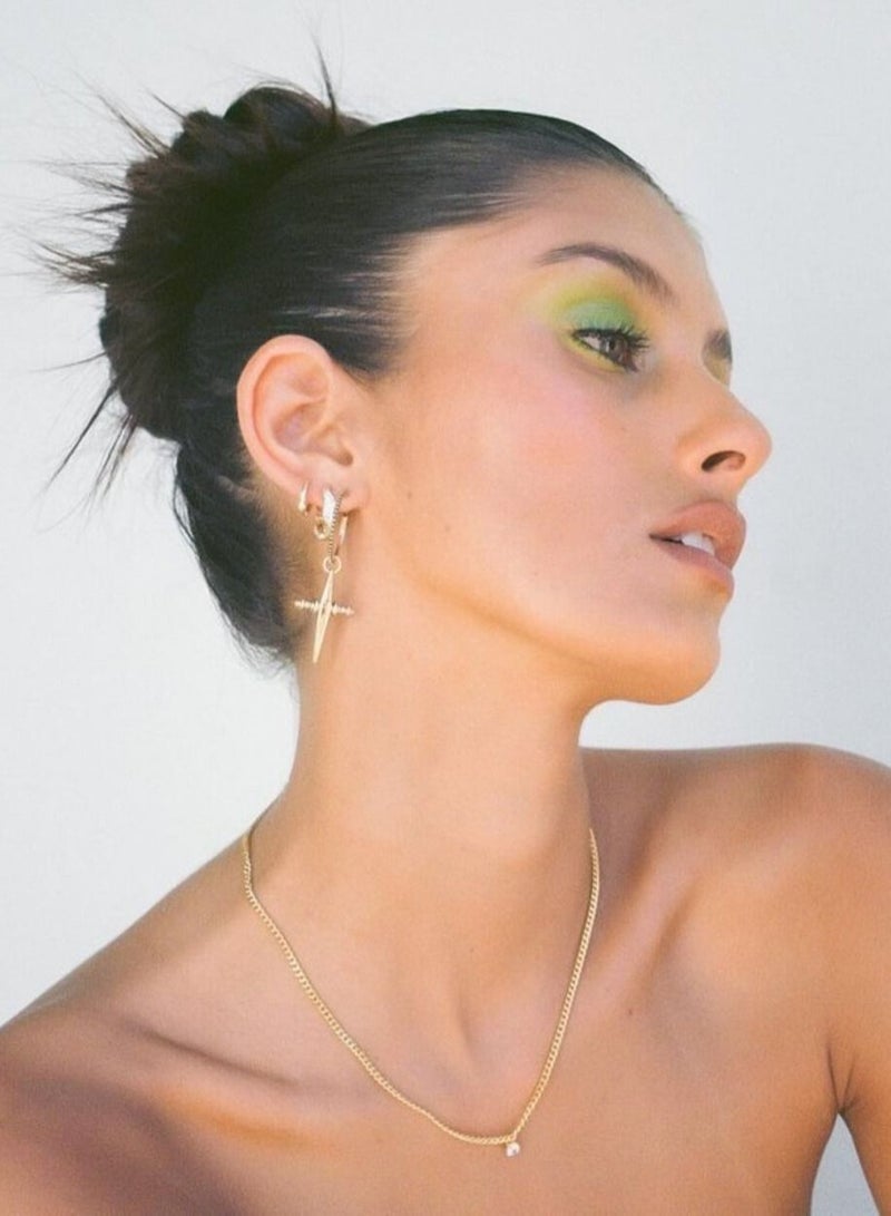 LUV AJ Cross Earrings - Gold - Image 3