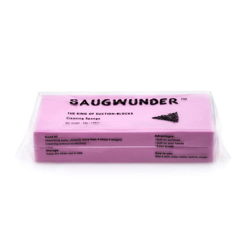 Saugwunder Cleaning Sponge Super Absorbent Water Durable ^~ You Know 17.5?7.5?3.5 Cm[6.9 X 3 X 1.38 Inches] Use For Household Clean Cars/Boats The Dust And Dirt On Furnitures Bathtubs&Etc. (Pink) - Image 2