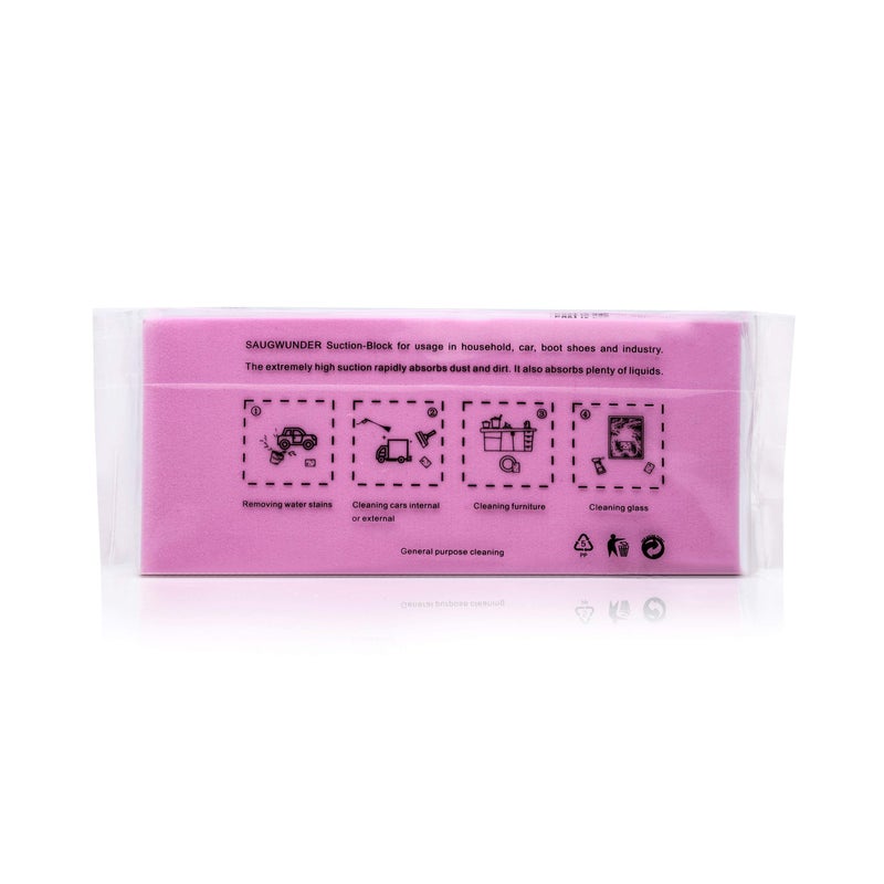 Saugwunder Cleaning Sponge Super Absorbent Water Durable ^~ You Know 17.5?7.5?3.5 Cm[6.9 X 3 X 1.38 Inches] Use For Household Clean Cars/Boats The Dust And Dirt On Furnitures Bathtubs&Etc. (Pink) - Image 3