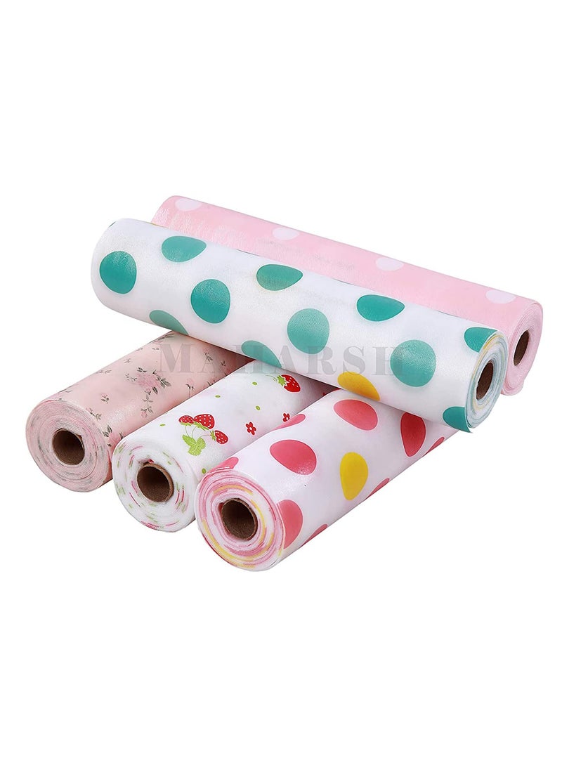 Maharsh Maharsh Printing Antibacterial Cabinet Plastic Polka Dot Foam Household Wardrobe Moisture Drawer Pad Waterproof Non-Slip Paper Kitchen Cupboard Liners Roll Mat(Multicolour) (2, 30x300)  - Image 3