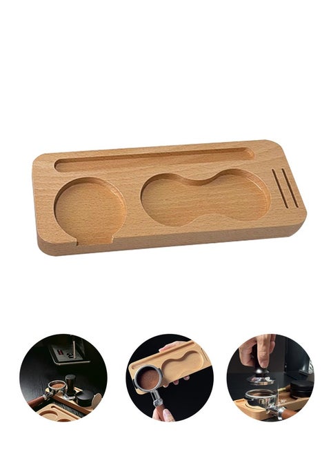 Coffee tooth powder pad, coffee powder hammer storage table, wooden
