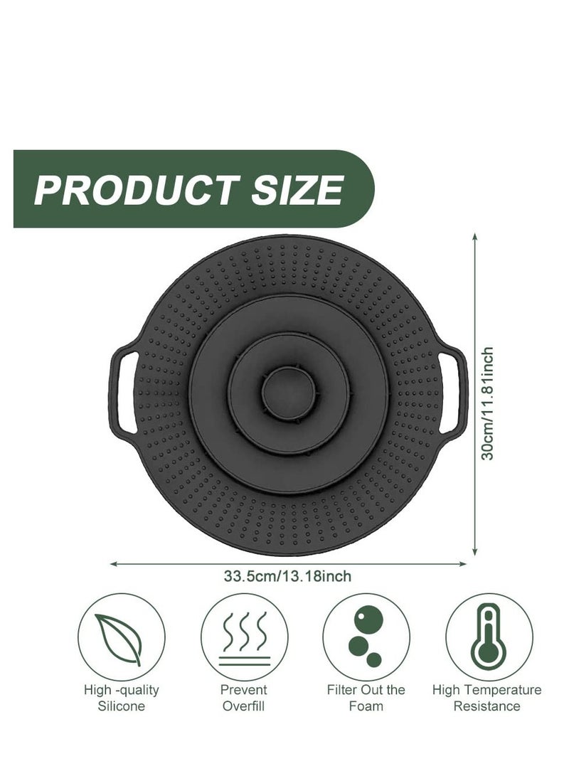 Silicone Spill Stopper Lid, Reusable Boil Over Protector for Pots and Pans, Multifunctional Kitchen Overflow Guard (11.8 Inch) - Prevents Messy Boil Overs and Spills.  - Image 3