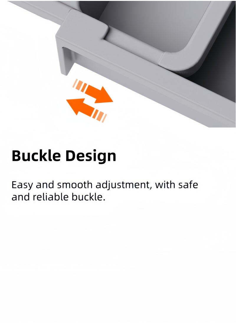 nihao - Silverware Drawer Organizer, Expandable Utensil Tray for Kitchen, BPA Free Flatware and Cutlery Holder, Adjustable Plastic Storage for Spoons Forks Knives, Large,Stretch Out The Cutlery The Stowed Box Can Be Retracted Into Shape, Grey,33-57*38*5 CM - Image 1
