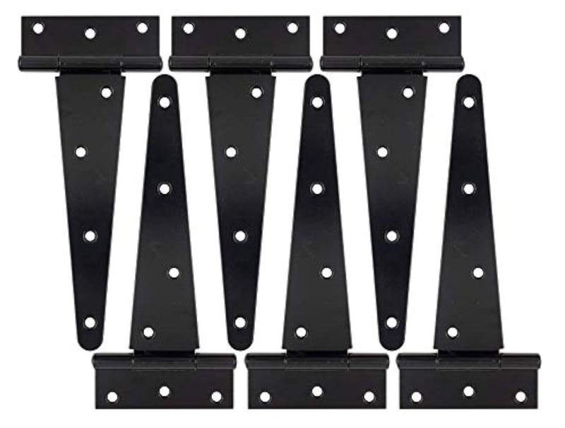 MLHpeak T-Strap Shed Hinge Gate Strap Heavy Duty Hinge Door Barn Gates Hinges (6, 8 inch) - Image 1