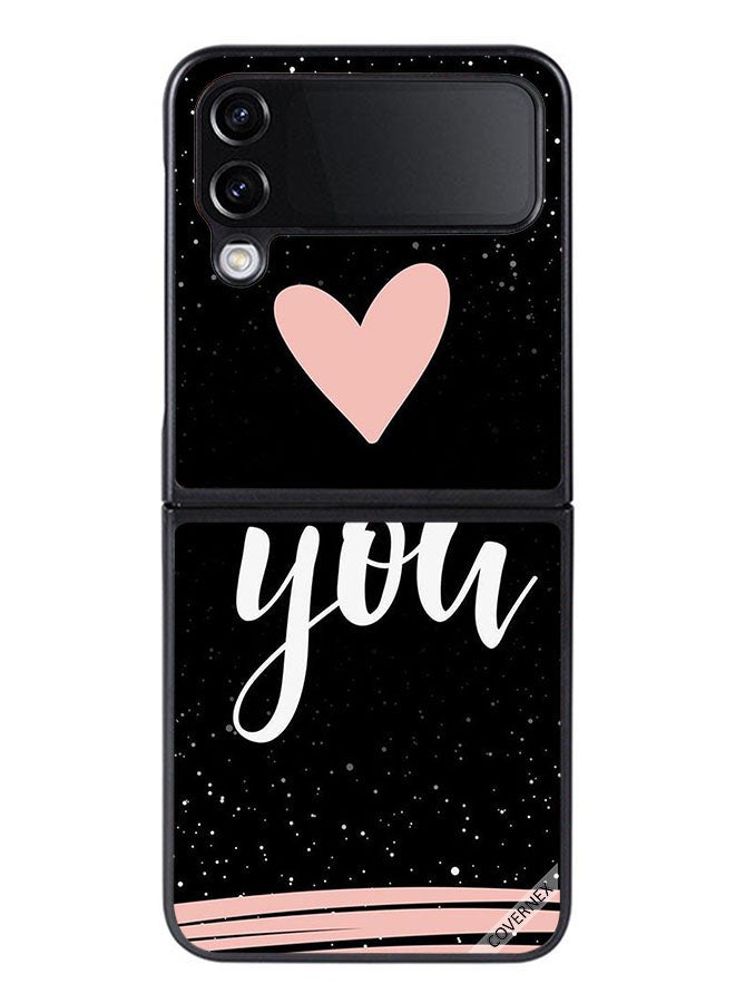 Covernex Protective Case Cover For Samsung Galaxy Z Flip 4 Love You - Image 1