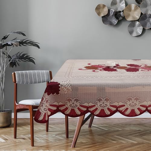 Homerz Premium Center Table Cloth, Soft and Durable Fabric (Blueberry mgold, 40x60 inch- Center Table) - Image 3