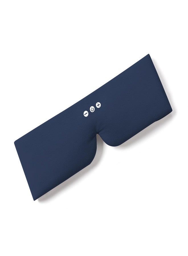 ALASKA BEAR Bluetooth Eye Mask and Sleep Headphone w/Thin Speakers, Comfortable Flat Earphones for Sound Therapy (Navy) - Image 1