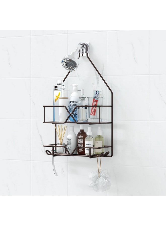 TreeLen TreeLen Shower Caddy Over Shower Head Hanging Bathroom Caddy for Shower Organizer 4 Hooks Shampoo Holder-Bronze  - Image 1