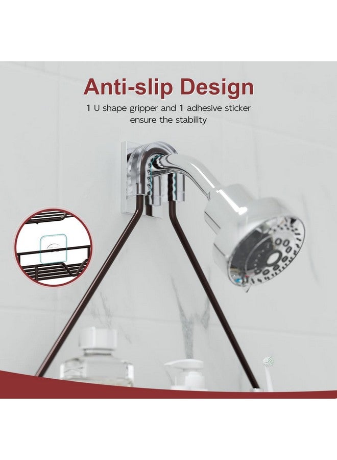 TreeLen TreeLen Shower Caddy Over Shower Head Hanging Bathroom Caddy for Shower Organizer 4 Hooks Shampoo Holder-Bronze  - Image 4