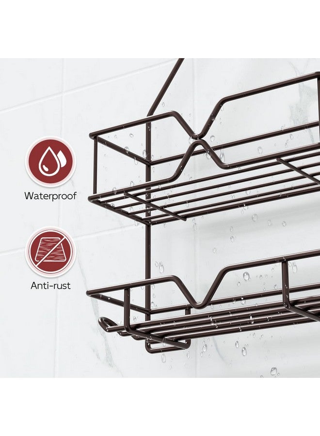 TreeLen TreeLen Shower Caddy Over Shower Head Hanging Bathroom Caddy for Shower Organizer 4 Hooks Shampoo Holder-Bronze  - Image 5