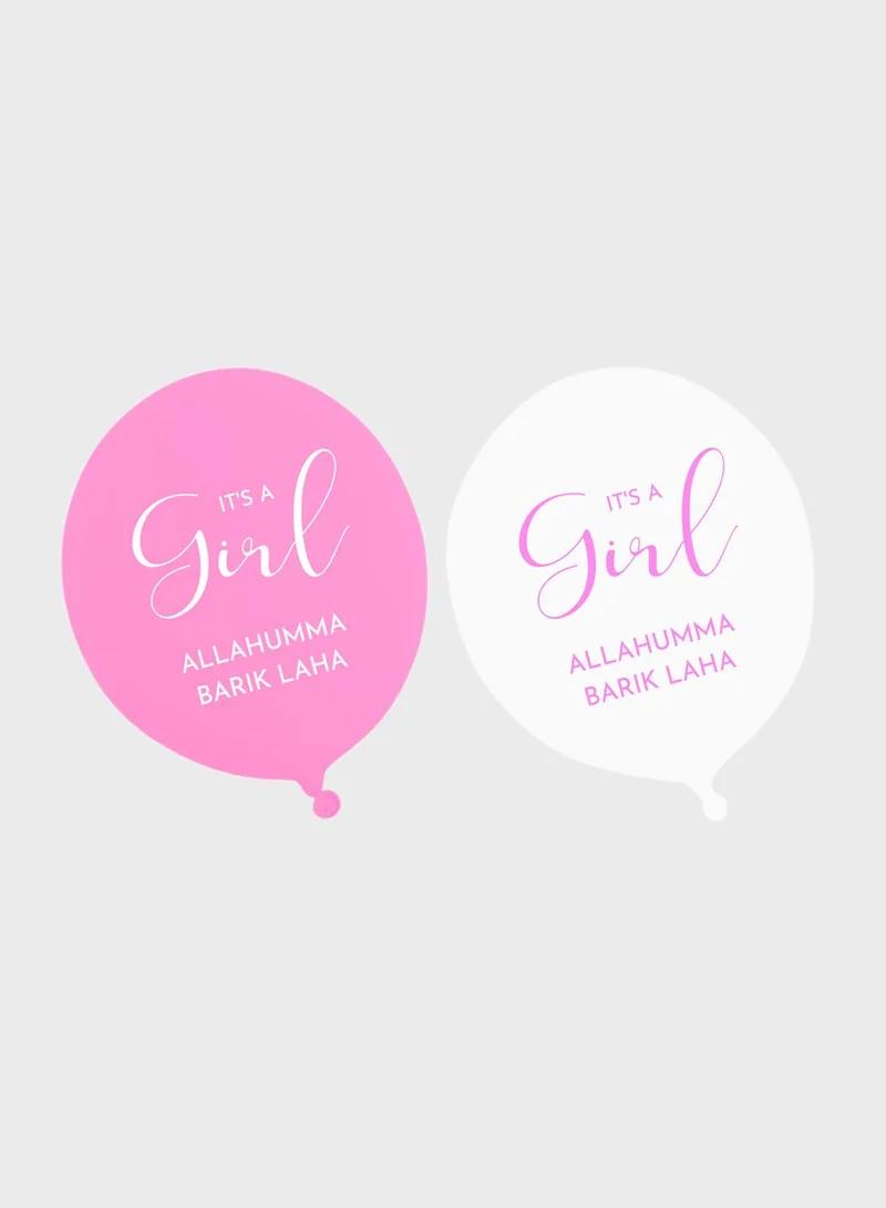 Peacock Supplies Set Of 10 Baby Girl Party Balloons
