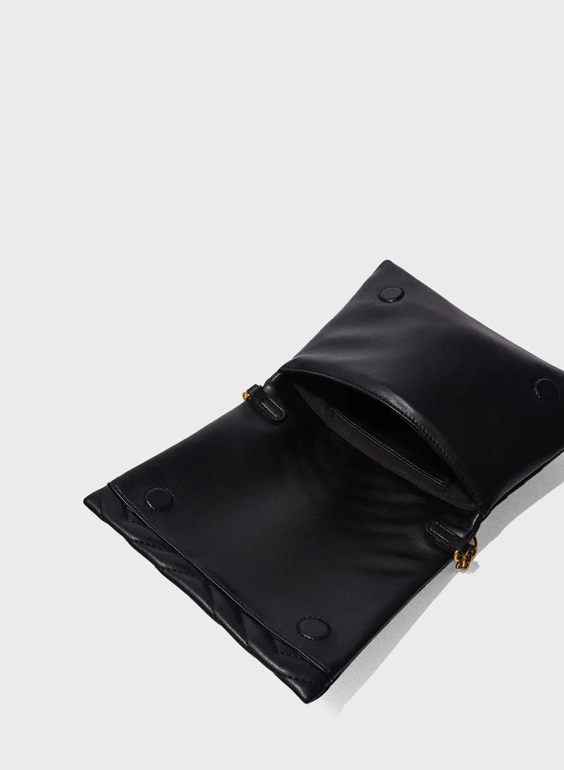 PARFOIS Quilted Chain Detailed Crossbody Bag